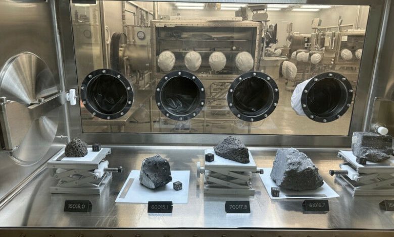 Desde a era Apollo, as amostras lunares foram armazenadas no Johnson da NASA