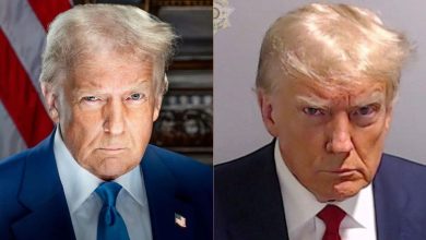 O retrato de posse de Trump lembra a foto viral de 2023, a Internet reage