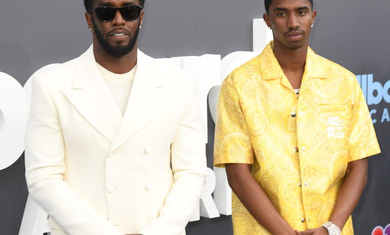 Diddy e seu filho no Billboard Music Awards de 2022, realizado no MGM Grand Garden Arena em 15 de maio de 2022 em Las Vegas, Nevada, Estados Unidos