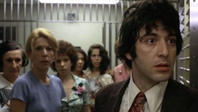 Al Pacino mantém reféns em um cofre de banco como Sonny Wortzik em Dog Day Afternoon