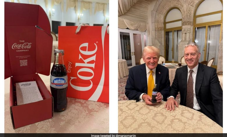 Donald Trump recebe garrafa de Coca Diet do CEO da Coca-Cola, Musk Reacts